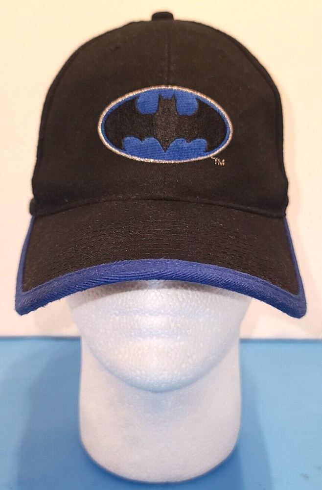 Vintage Batman DC Comics Snapback Cap Hat 2000 Dark Knight Comic Book blue black