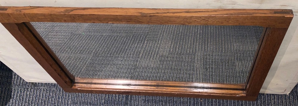 26.5"x 16.5 Rectangle OAK FRAME MIRROR Refinished