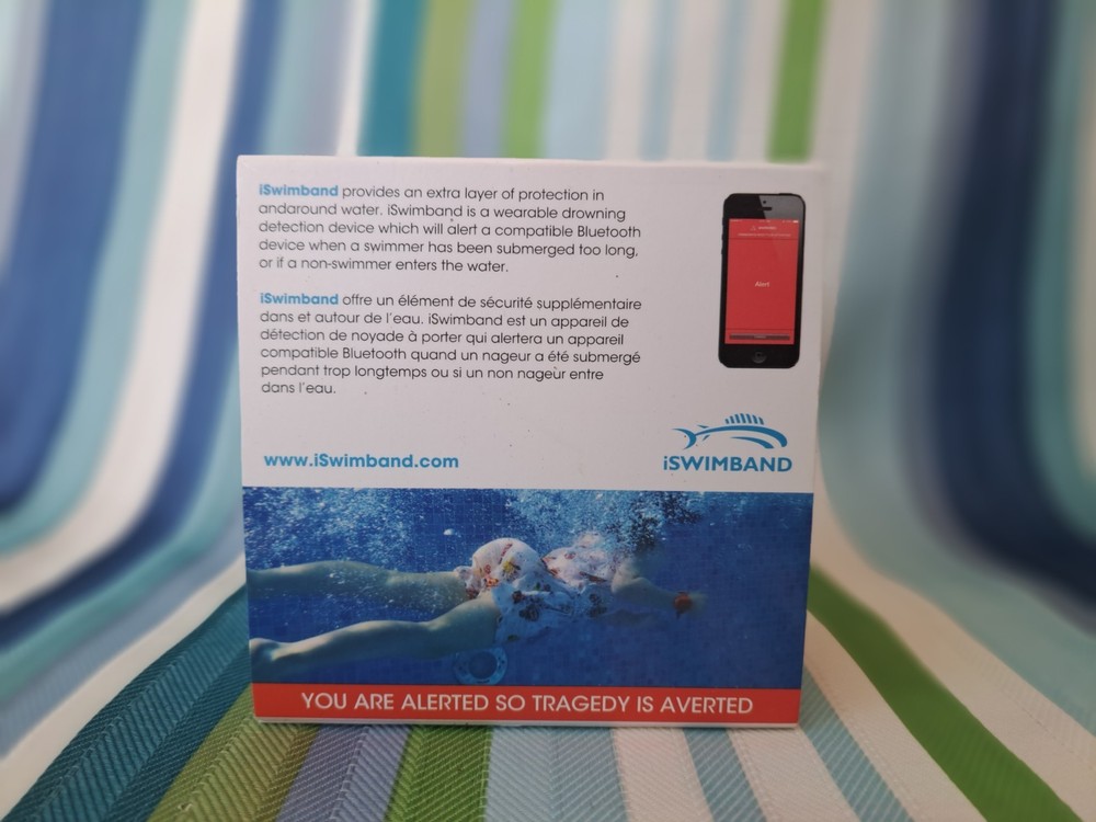 NIB iSwimband Wearable Drowning Detection Device Bluetooth Apple BIN06