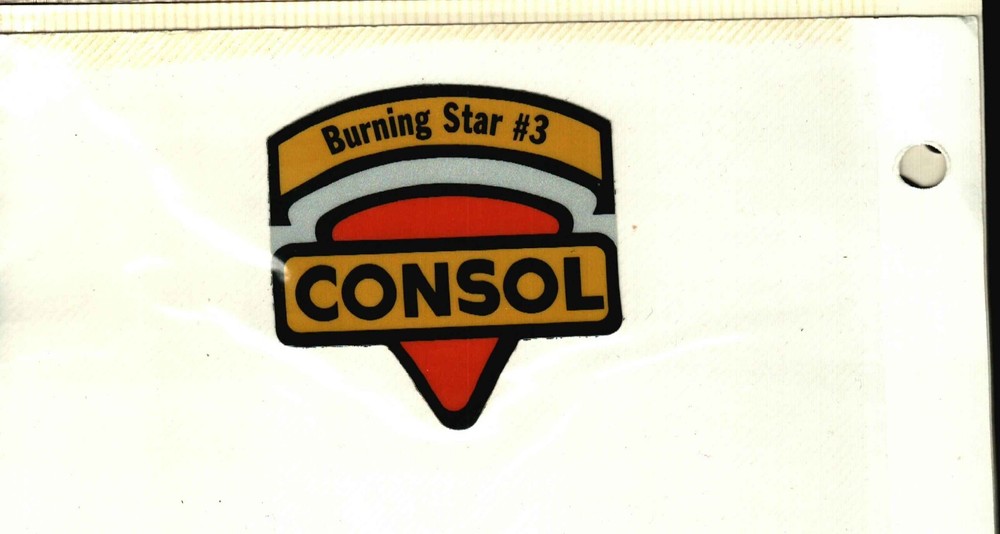 NICE BURNING STAR # 3 SHIELD CONSOL COAL CO. COAL MINING STICKERS # 1229