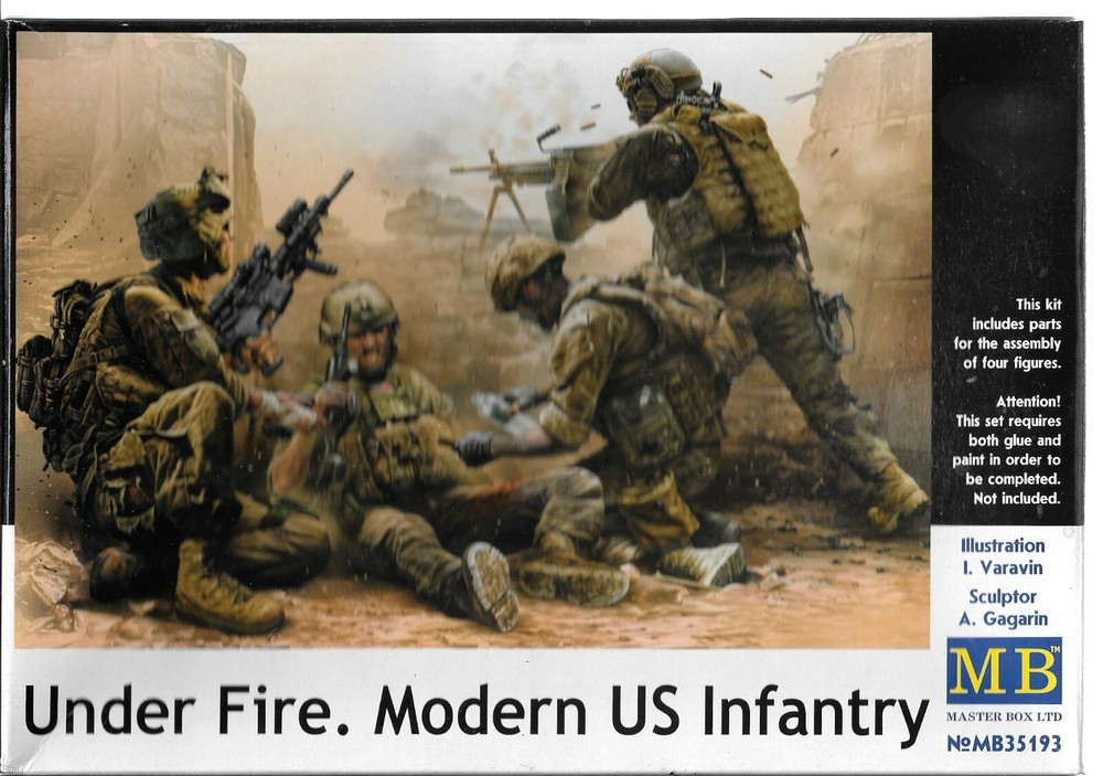MASTER BOX  1/35 Under Fire Modern US Infantry (4)  MBL35193
