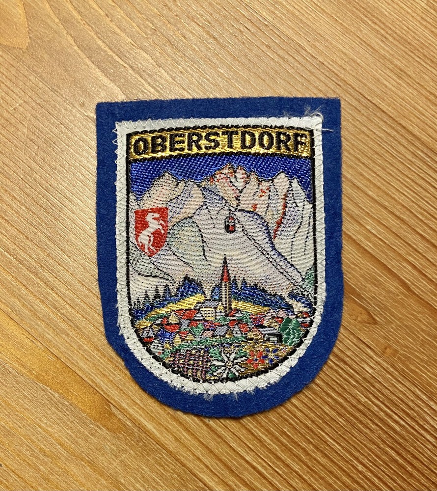 Vintage OBERSTDORF Ski Patch - Germany - Blue
