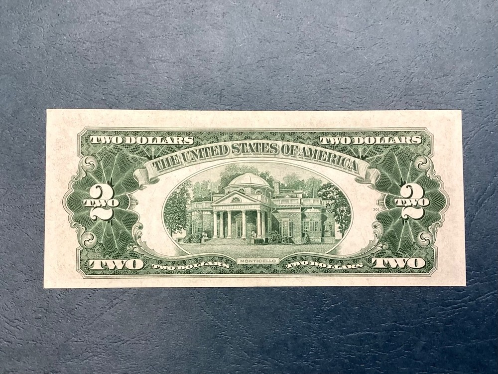 1928 D $2 Two Dollar US Red Seal Note - UNC UNCIRCULATED