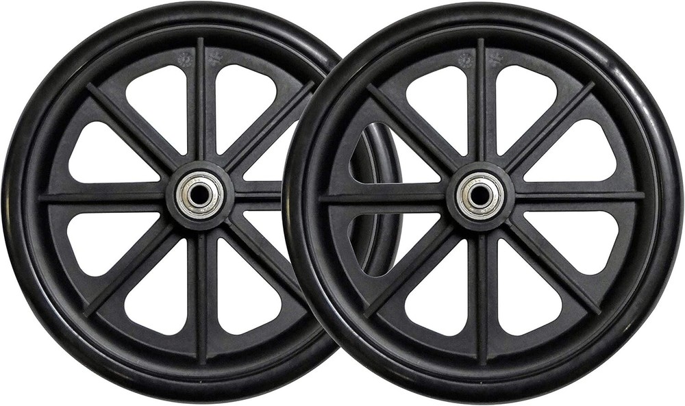 High-Quality 8" Caster Wheel with Solid Rubber Tire for Wheelchairs & Rollators
