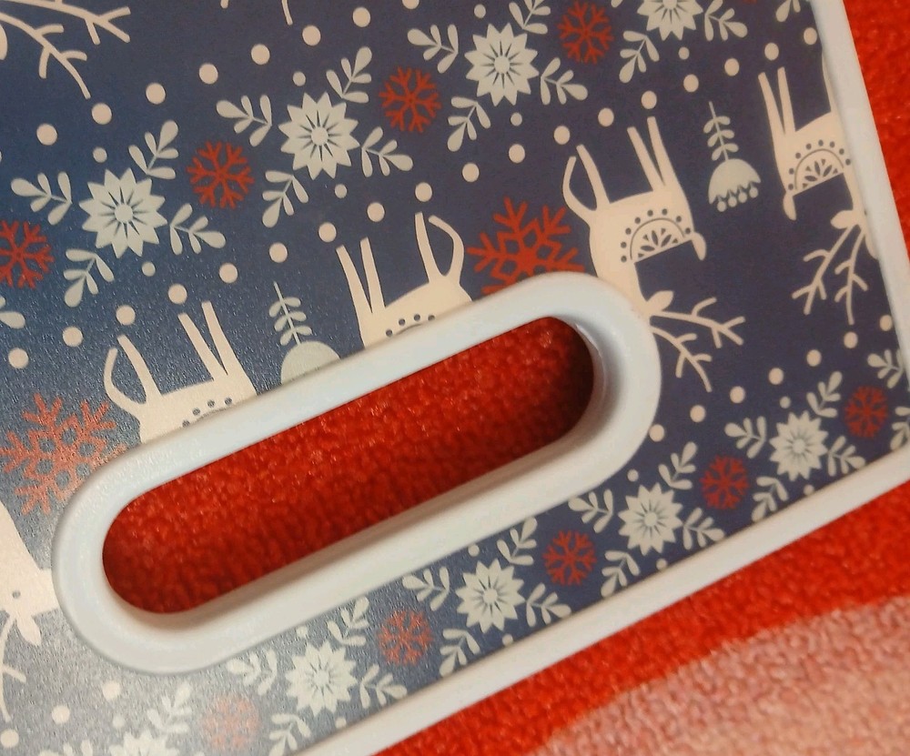 CORE kitchen reindeer red snowflake Cutting Board.