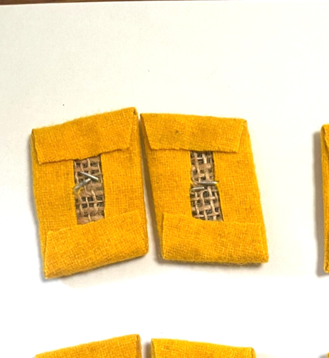 German Luftwaffe FLIGHT FLIEGER Collar tabs Yellow background