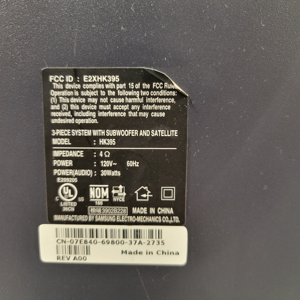 Harmon Kardon HK395 Subwoofer Replacement