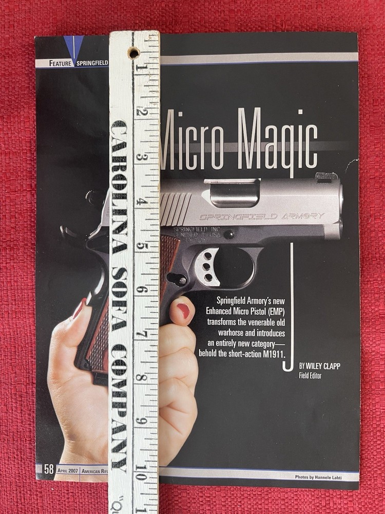 Springfield Armory 2007 Print Ad Enhanced Micro Pistol EMP