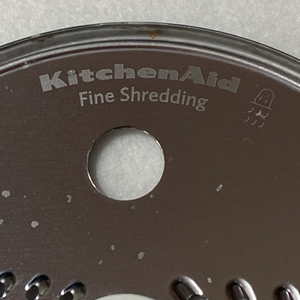 KitchenAid Food Processor Parts Reversible Medium Fine Shredding Disk Stainless