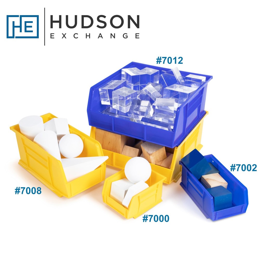 Hudson Exchange 11" x 5-1/2" x 5" Plastic Stackable 1 Pack, Light Blue