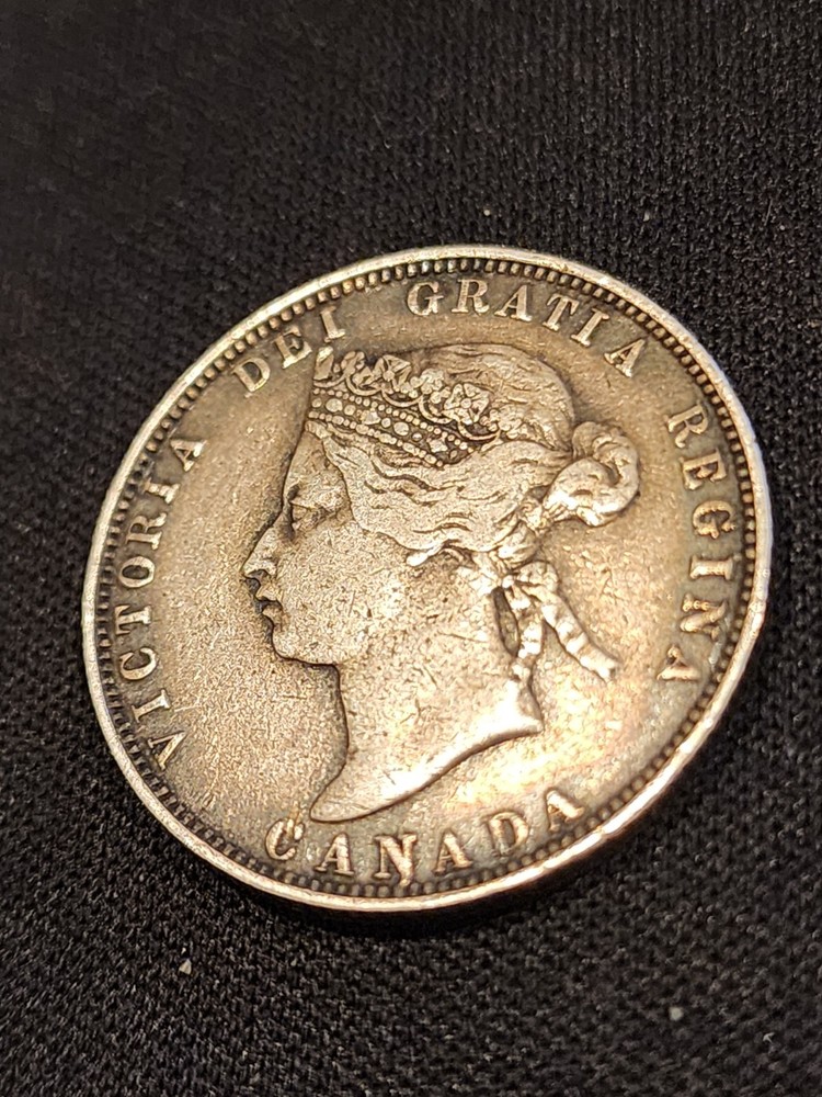1871 Canada 25 Cents Silver Coin