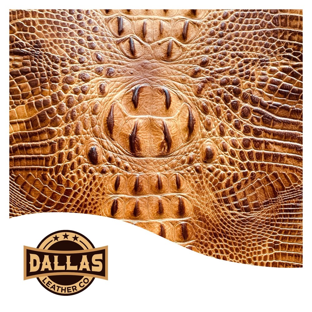Full Hide Embossed Leather Crocodile Saddle 39/42 Sqft