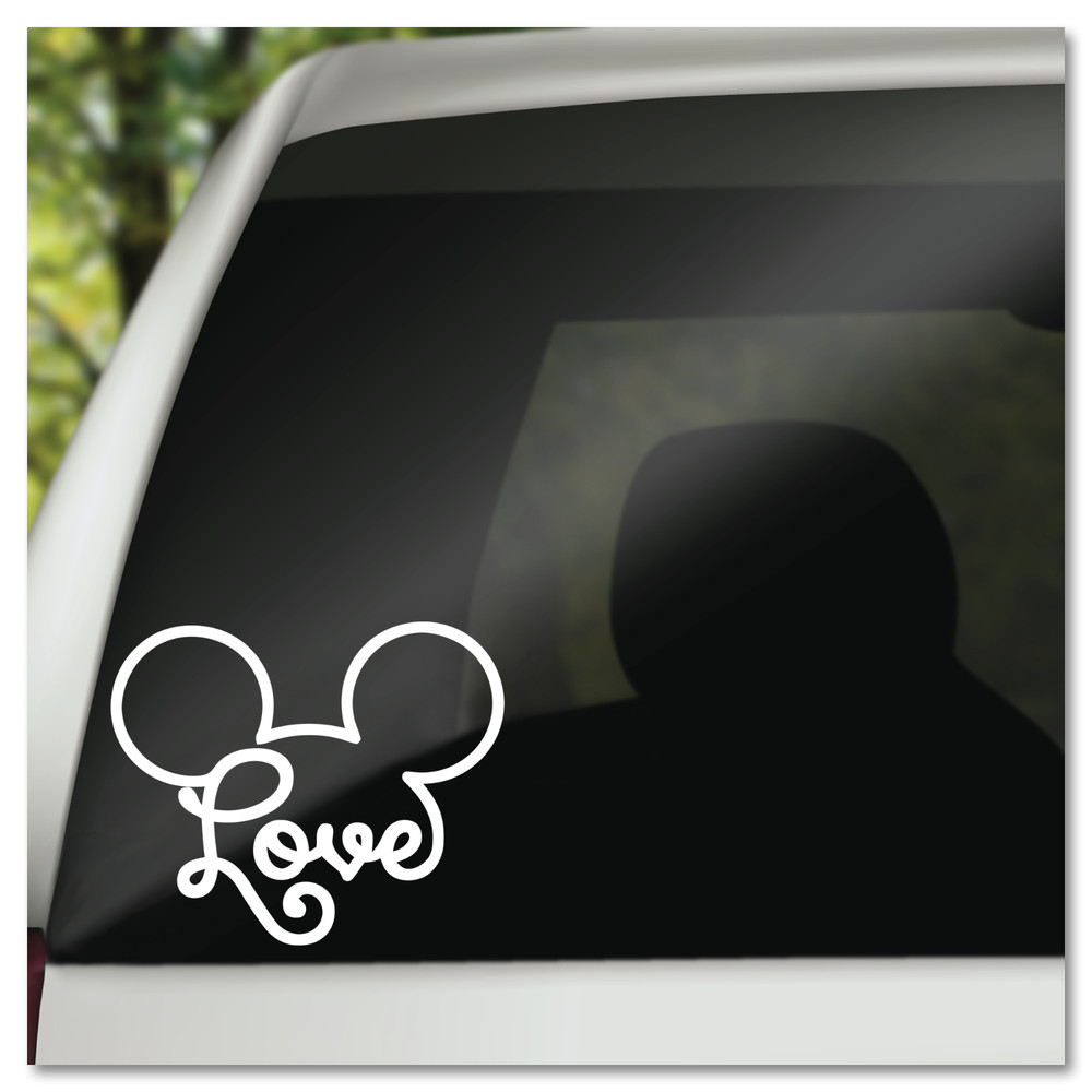 6" Mickey Mouse Ears Love Disney Vinyl Decal Sticker