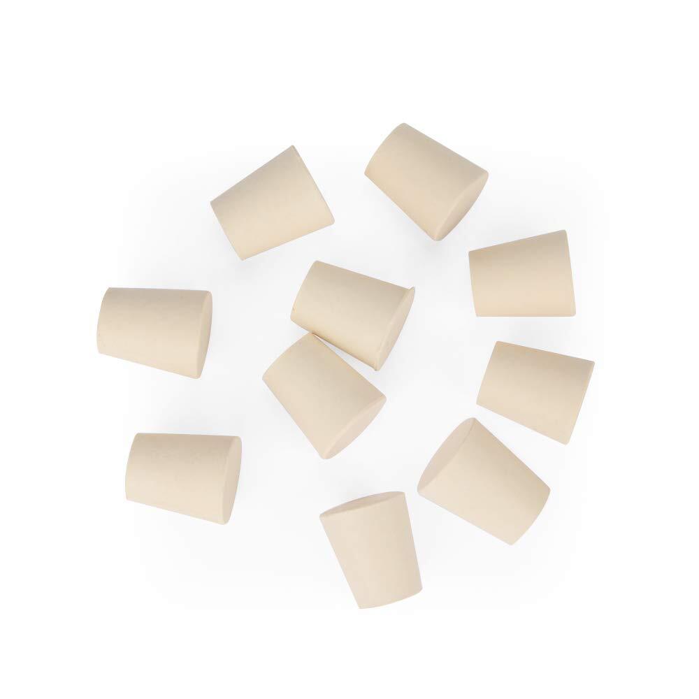 Solid Rubber Stoppers 10-Pack 3# White Tapered Lab Seal Rubber Stoppers Fits ...