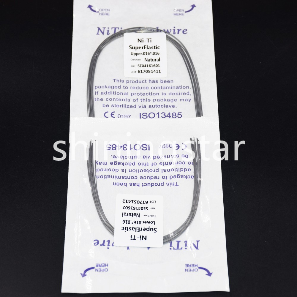 20 Pcs Upper+Lower Dental Orthodontic NiTi Super Elastic Rectangular Arch Wire
