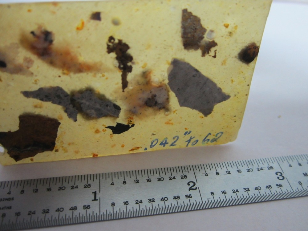 SLIDE WITH ROCK SPECIMEN FOR MICROSCOPE PETROGRAPH OPTICS BIN#K9-13