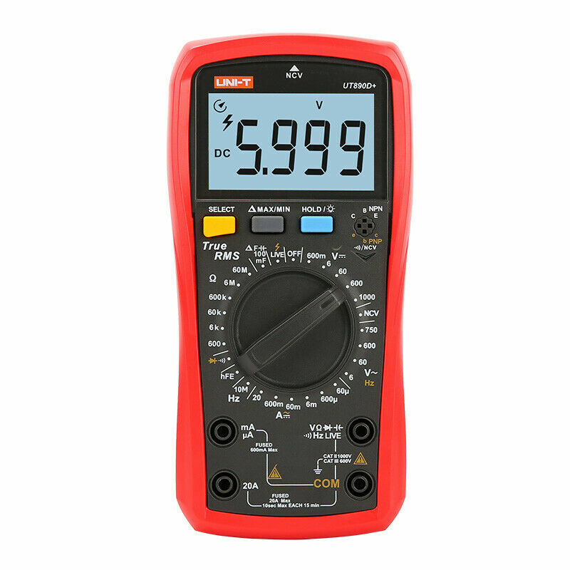 UNI-T UT890D+ Digital True RMS Handheld Multimeter REL AC/DC Frequency Tester
