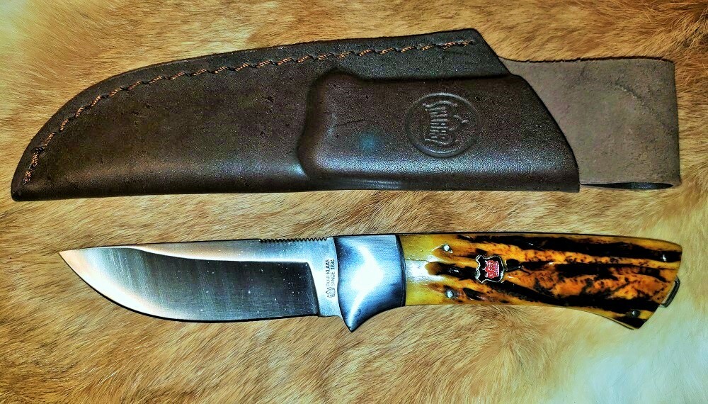 Klaas Bone Handle Custom Hunter - Fixed Blade Hunting Knife & Sheath