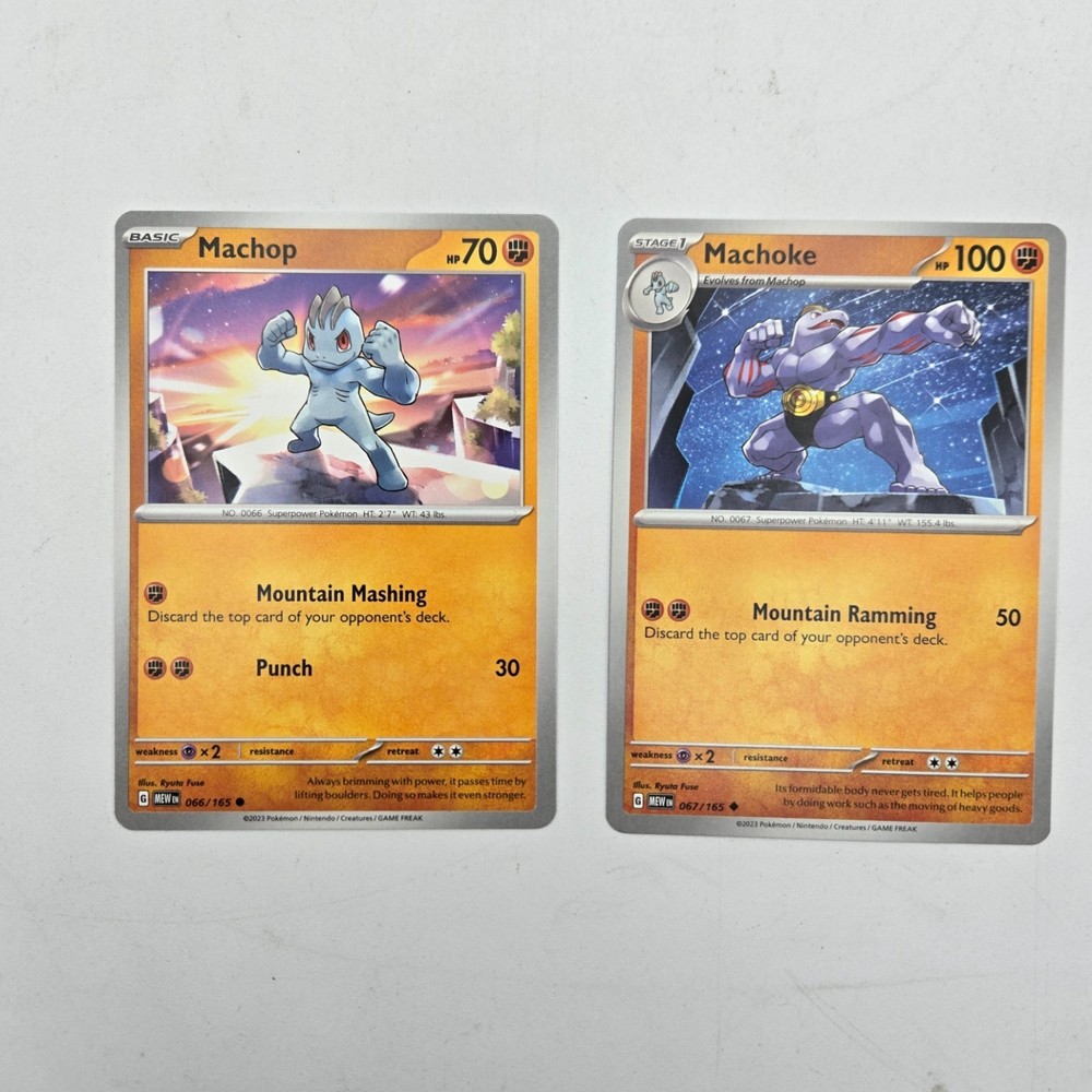 Pokemon Evolution Set Machop - Machoke 2 Card Lot NM Modern