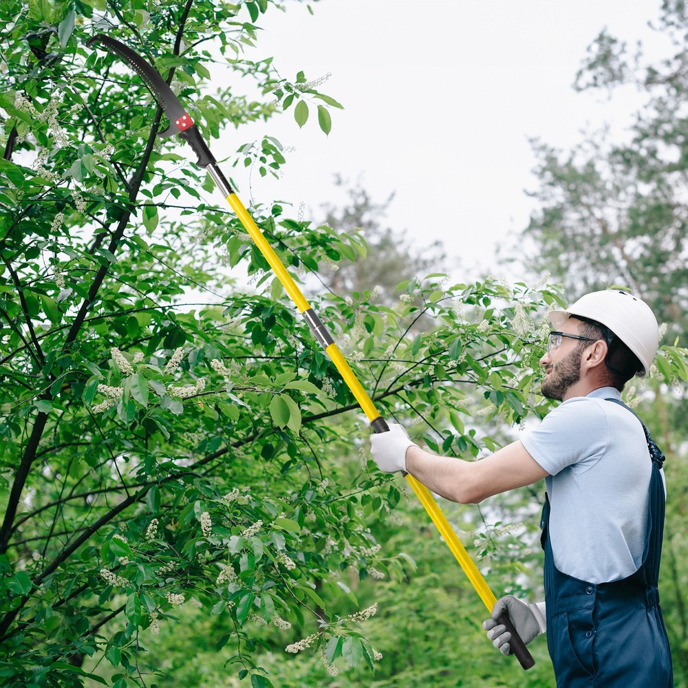 30FT Manual Pole Saw Tree Trimmers Long Handle Pruner with bag