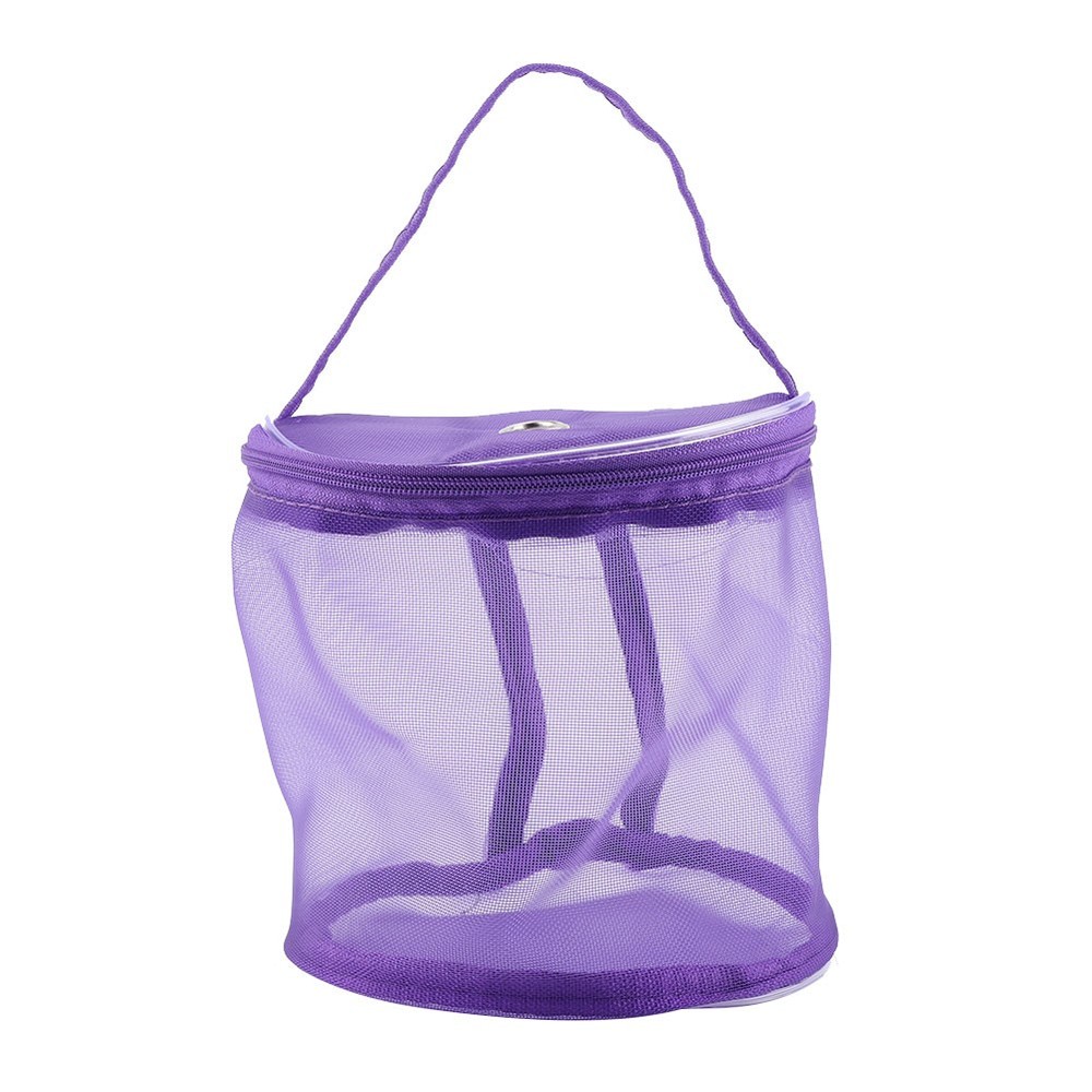 Purple Storage Bag Cylinder Mesh Wool Yarn Exquisite Container Handba