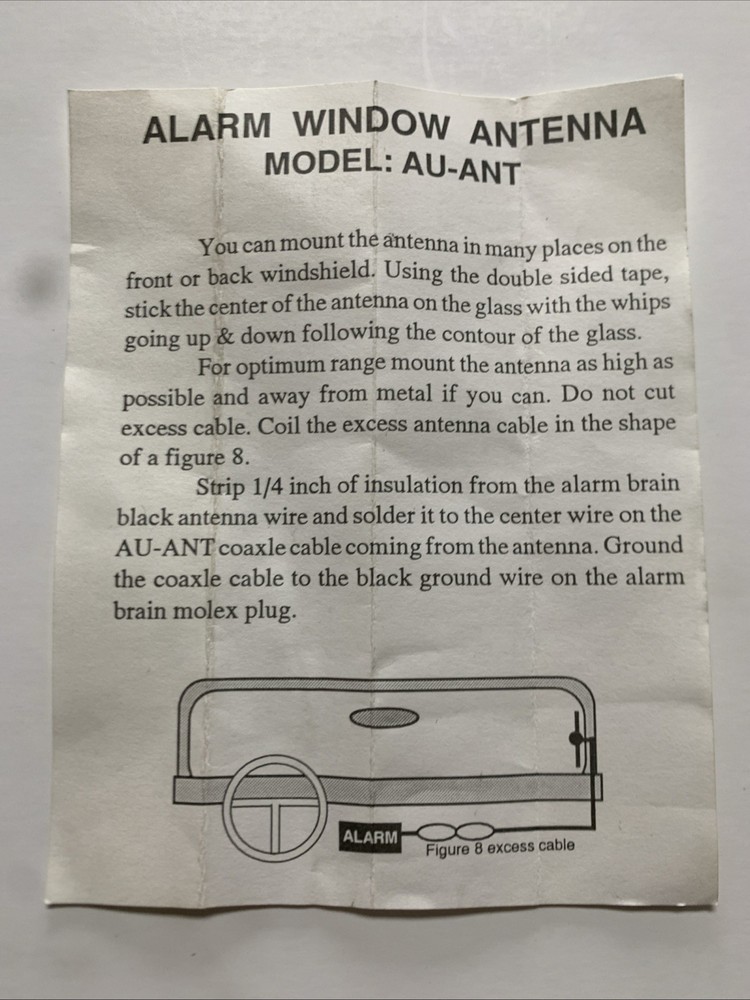 MAX RANGE Universal Range Extender Antenna For Car Alarm Remote Start