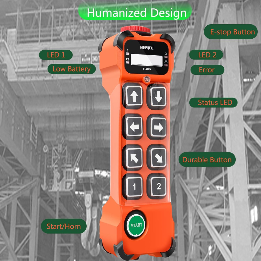 Crane Wireless Remote Control Industrial Hoist Overhead Bridge Crane Controller