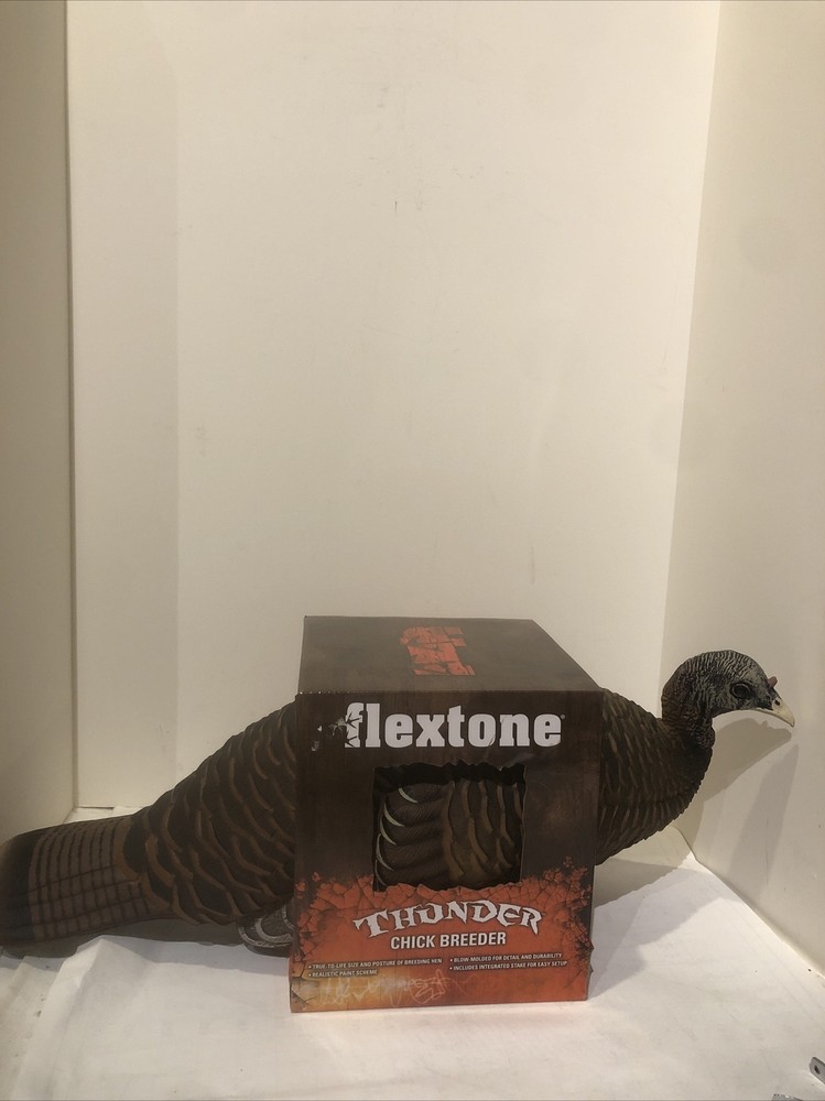 Flextone Thunder Chick Breeder Turkey Hen Decoy | Life Size | Includes Stake