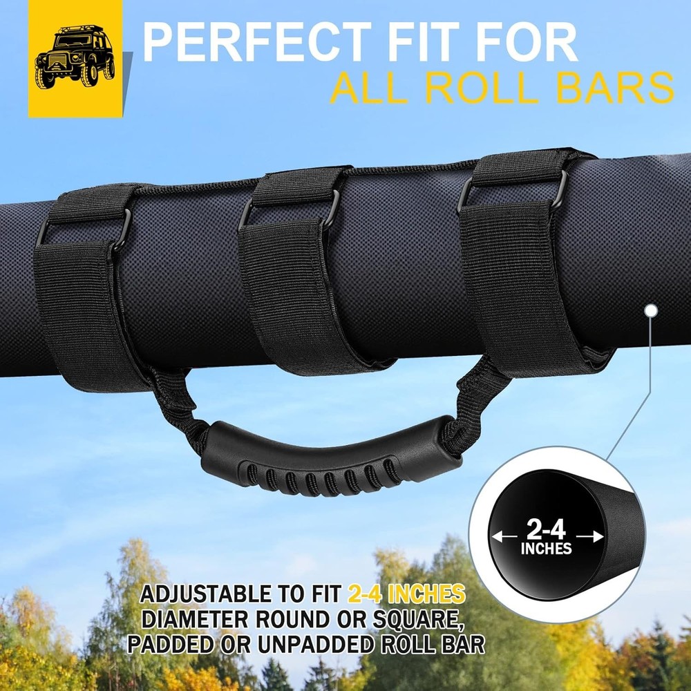 2 Pack Grab Handle Set Comp Size: 2Style: Rubber handle (Standard)Color: Black