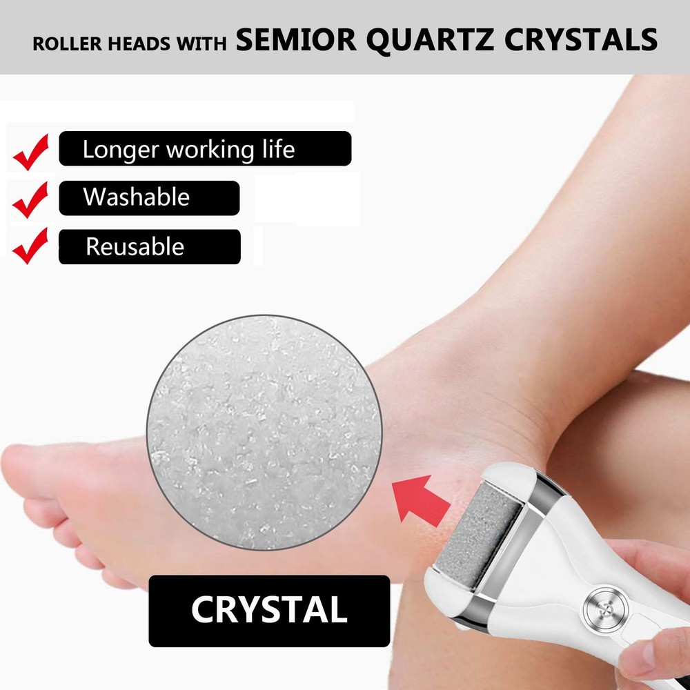 3 PCS Replacement Roller Head for Electric Callus 1 Count (Pack of 3), Grey