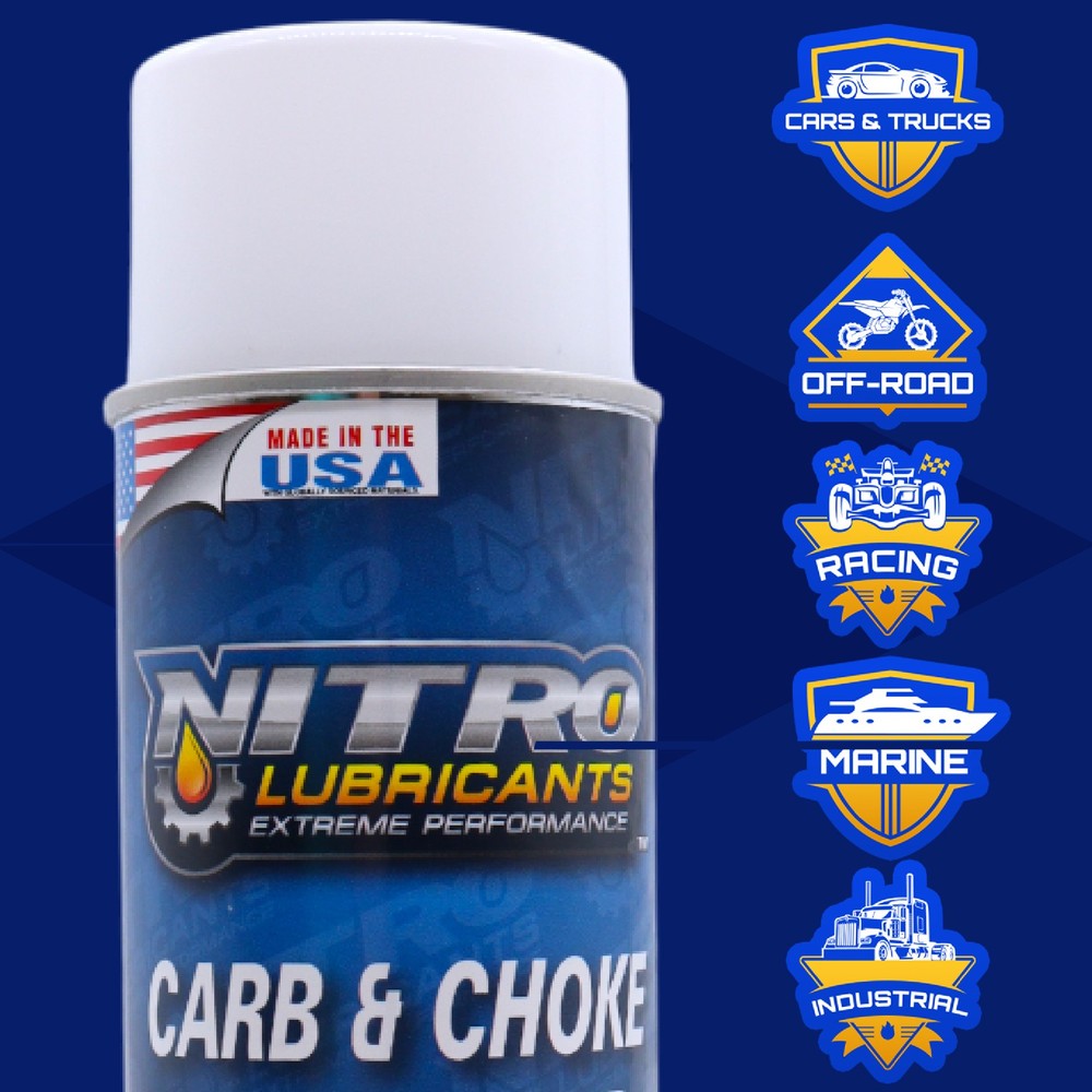 Nitro Lubricants Carb & Choke Cleaner - 12oz Sensor‑Safe, Fast Cleaning