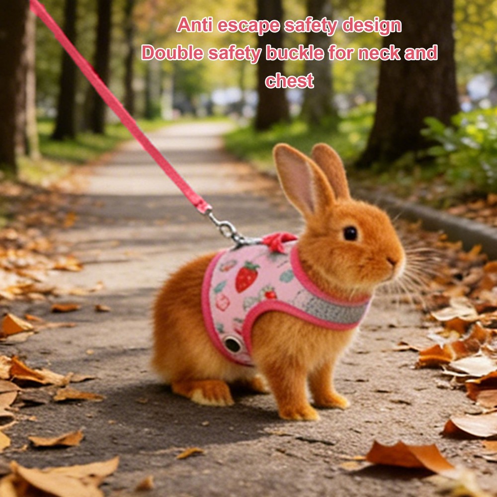 Escape Proof Lightweight Bunny Harness For Small Pets