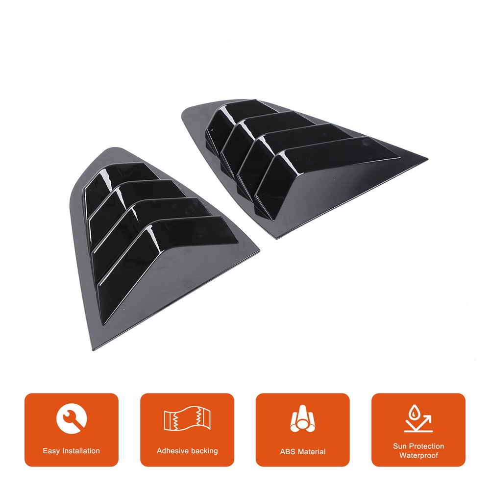 ABS Glossy Black Rear Triangular Louver Trim Panel For BMW X4 2018-2023