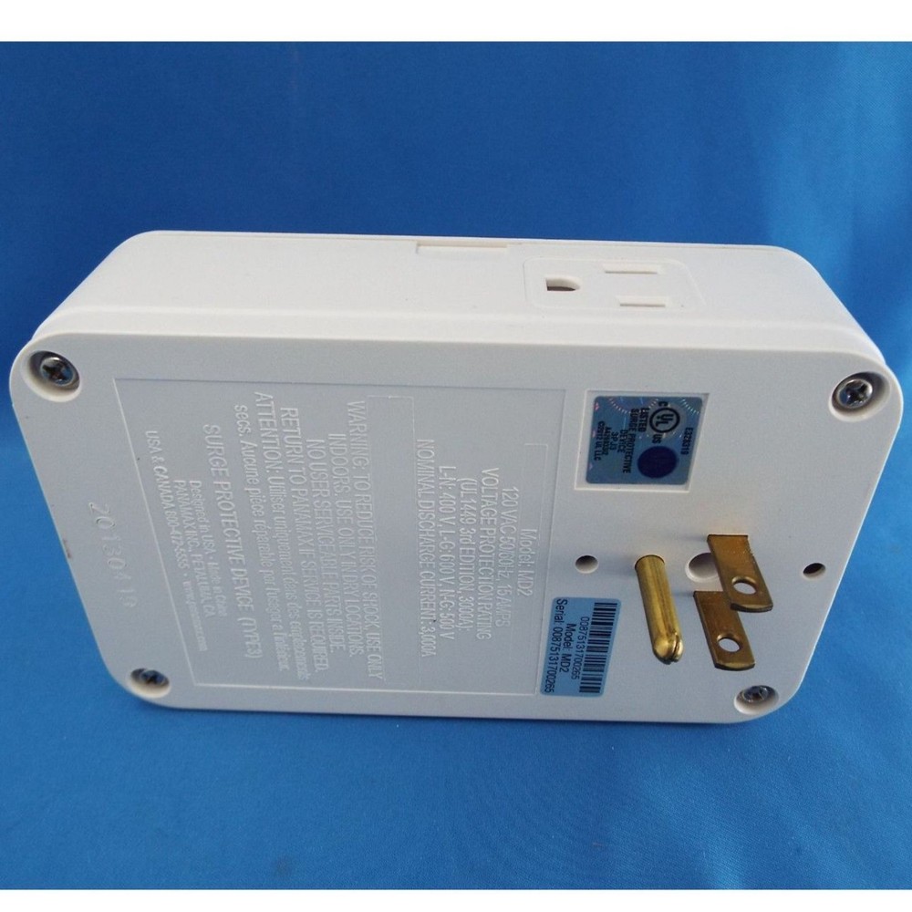 Panamax MD2 2 Outlet Direct Plug In Surge Protector