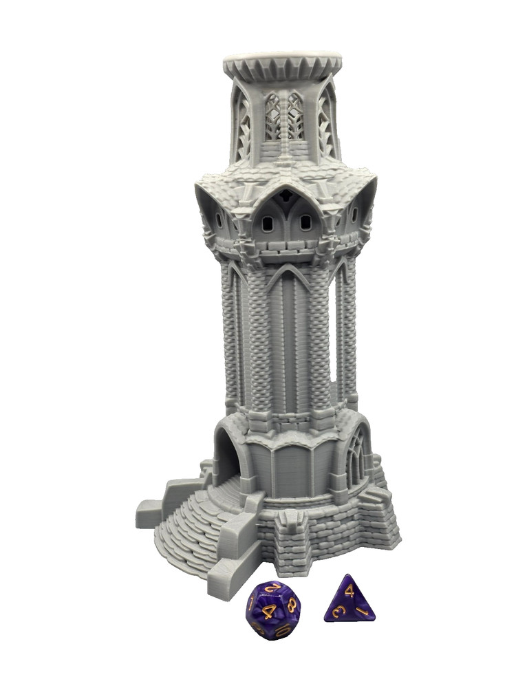 dice tower / dice roller tower / castle tower dice roller model RPG /dnd