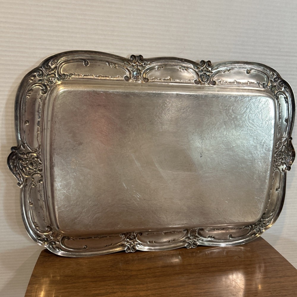Vintage Oneida OL USA Silver Rectangular Serving Platter