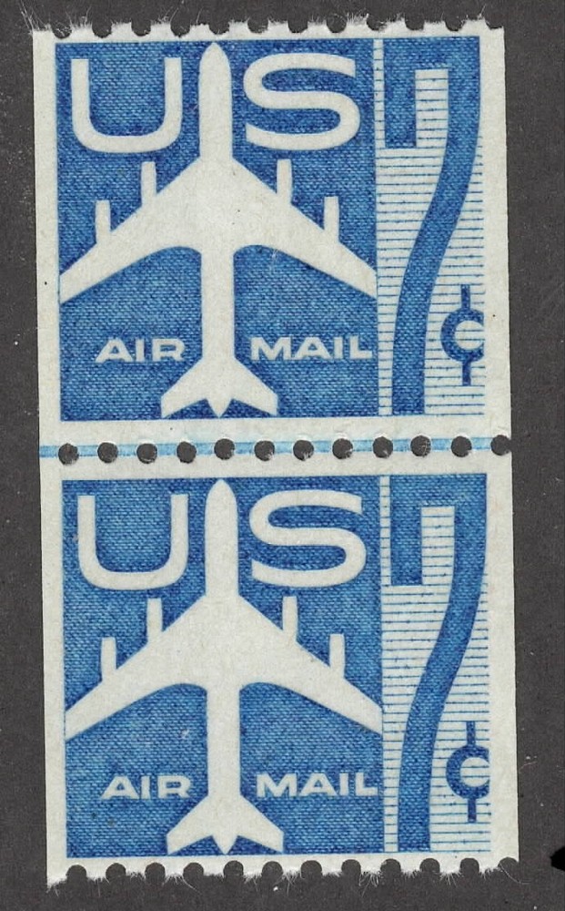 U.S. C52 MNH Joint Line Pair (Large Hole)