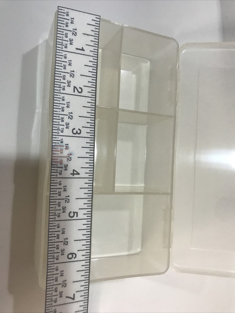 3 Pack Clear Box Plastic Bead Storage Craft Container Earring Organizer Tackle