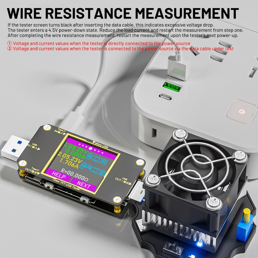 USB 3.0 Tester PD Type-C LCD Digital Voltmeter Ammeter Volt Trigger Durable Tool