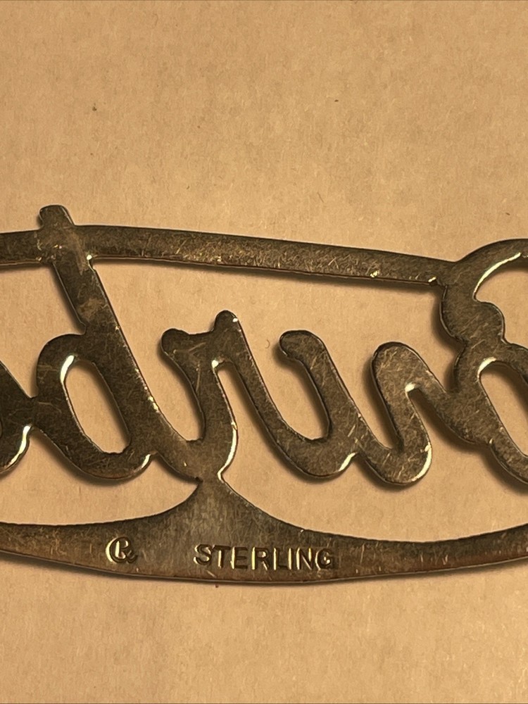 Gorham STERLING SILVER BOTTLE TAG OPENWORK Scotch Bourbon Rye Bill’s Box