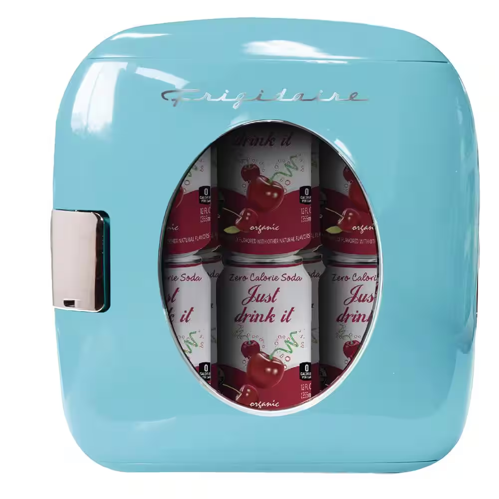 Frigidaire Mini Beverage Cooler Drinks Retro 12 Can Compact Portable Turquoise