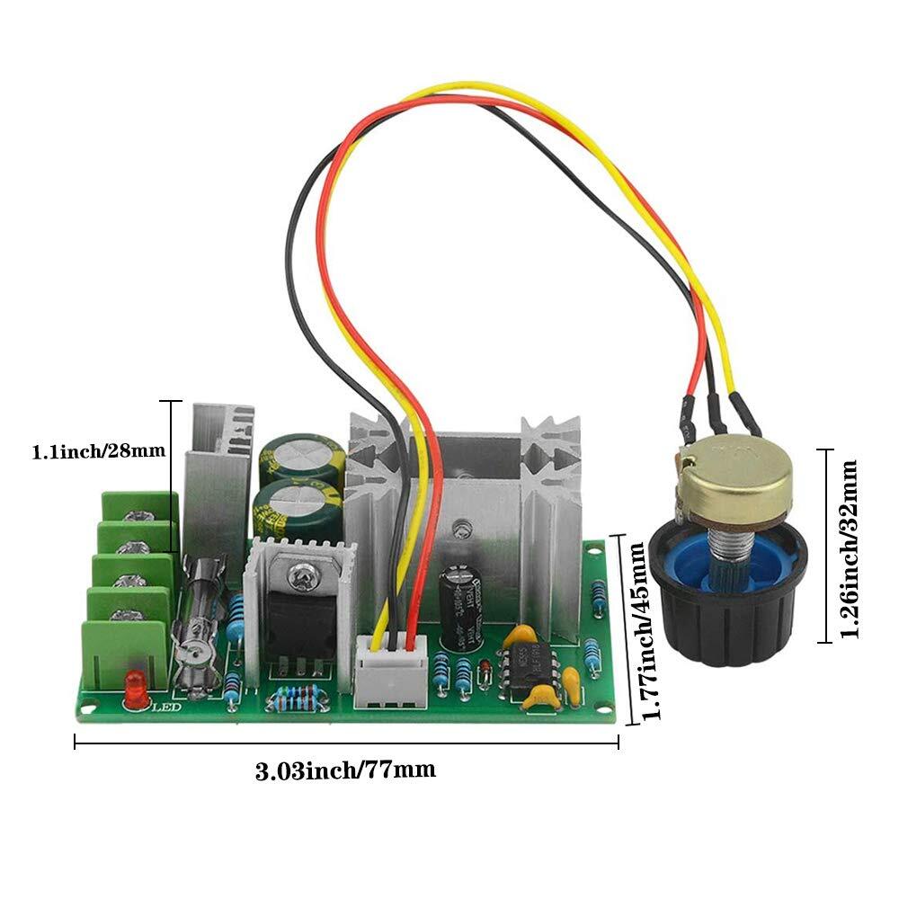 12-48V DC Motor Controller PWM Speed Adjustable Switch 20A LED Dimmer Module