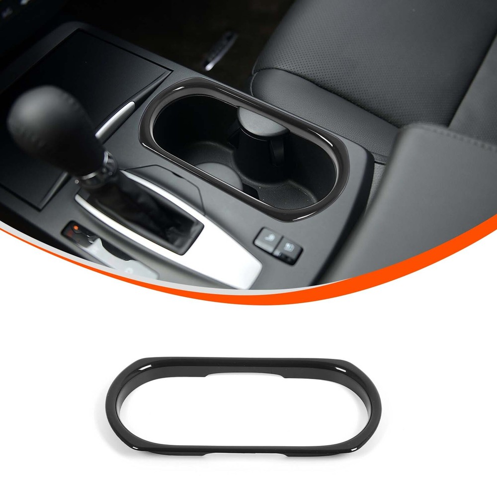 ABS Gloss Black Central Control Water Cup Frame Trim For Acura RDX 2013-2017