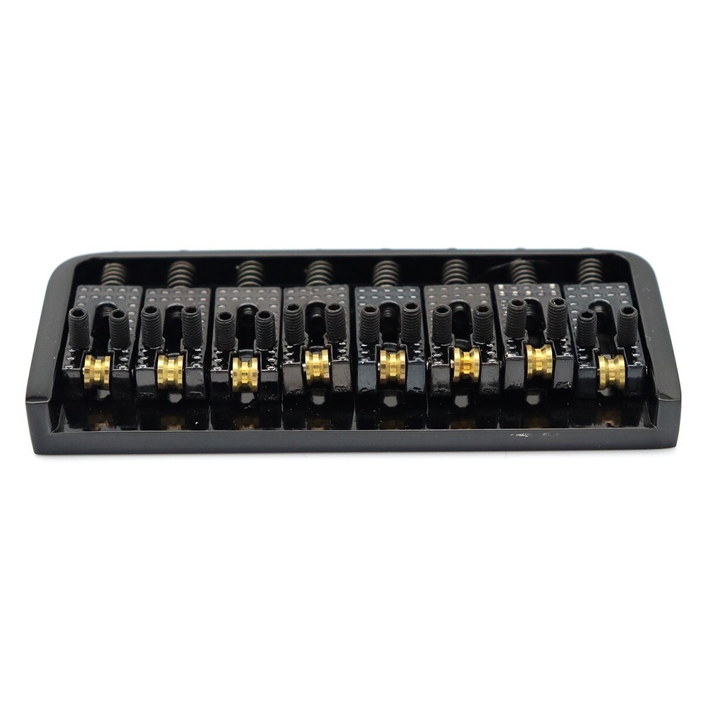 Metal 8 String Electric Guitar Fixed Bridge Roller Saddles Hardtail Bridge Black