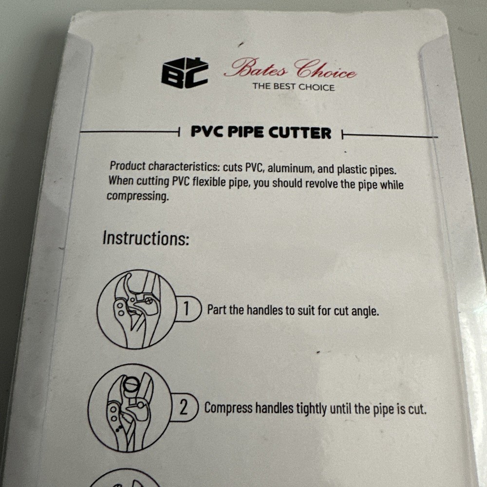 Bates PVC Pipe Cutter Ratcheting Tool New
