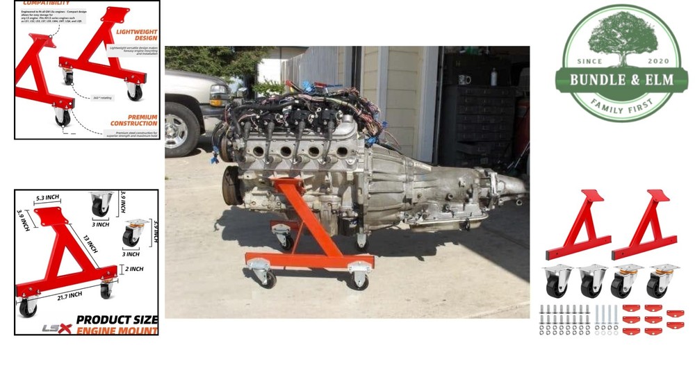 Lightweight Engine Cradle for All LS Series Engines with Tool Storage