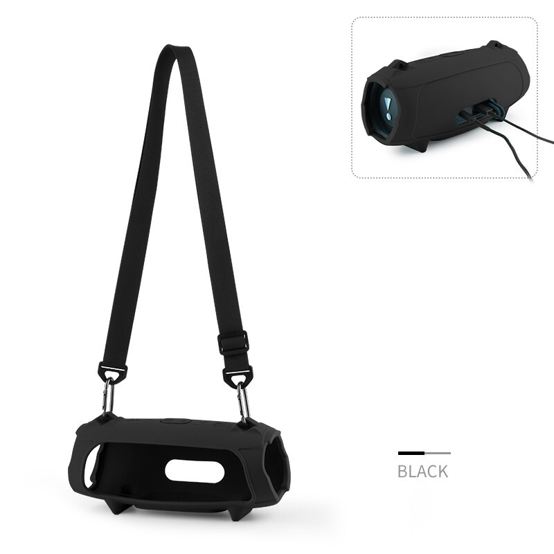 Black Blue Speaker Protective Sleeve With Adjustable Shoulder For JBL Charge5