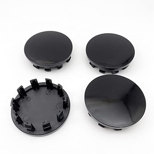 4PCS Custom 63mm 2.5 Inch Custom Glossy Black Blank Plastic glossy black