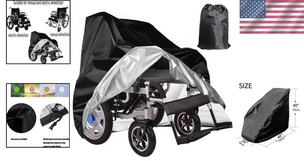 Durable Drawstring Mobility Scooter Cover – Protect from Dust, Snow & Rain