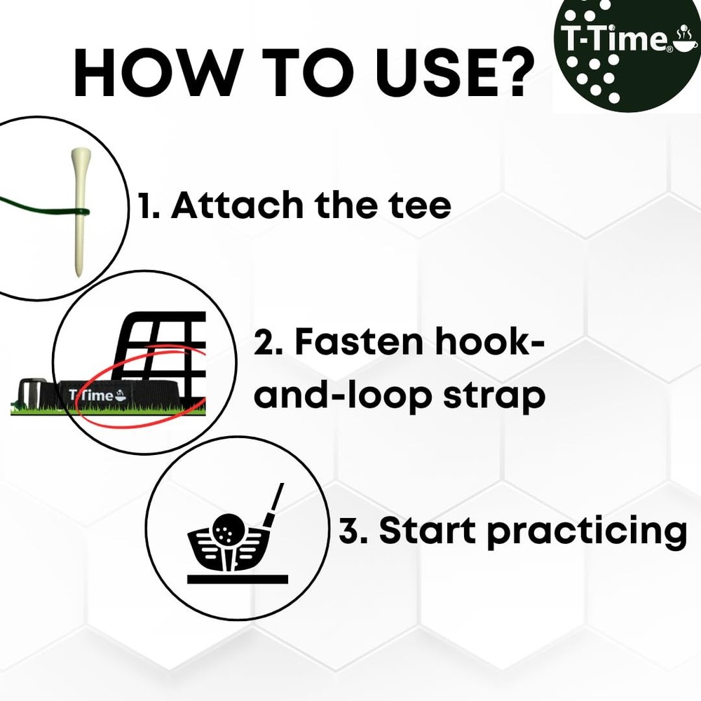 ® Golf Tee Anchor Leash & Tether – Patented – Keeps Tees in Place for Driving...